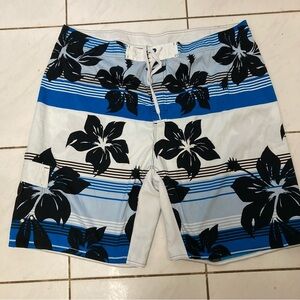 Joe Boxer Men's Blue Floral Swim Shorts-42